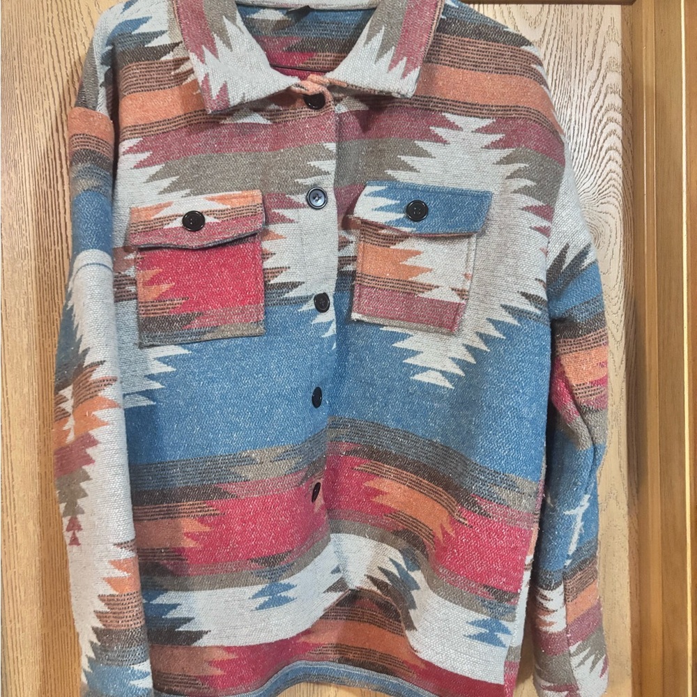 SHEIN Multicolor Patterned Jacket